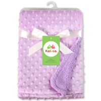 Baby Girls Purple Fleece Muslin Blankets Size 100*70cm Newborn Swaddling&amp;blanket Bebe Bedding Set Playmat for Infant Boys Wrap