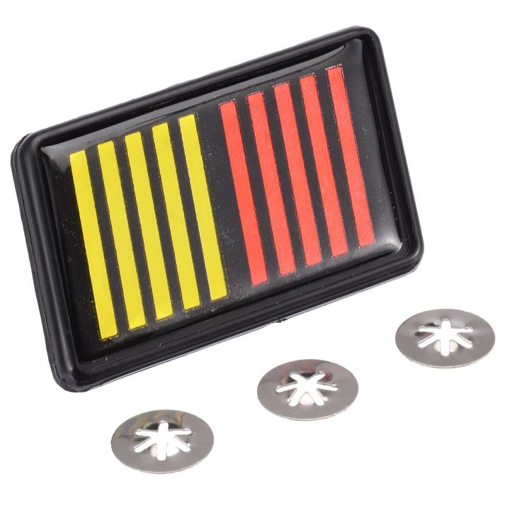 กระจังหน้าลายแถบแถบ-ralliart-1ชุดสีแดงสีเหลืองสีดำตรารถยนต์สำหรับ-mitsubishi-ralliart-emblem-อุปกรณ์ตกแต่งรถยนต์