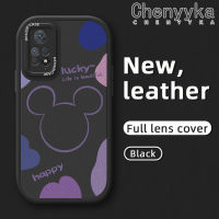 เคส Chenyyka สำหรับ Xiaomi Redmi Note 11 Pro Note 11 SE Note 10T Note 11E Pro 5G เคสมิกกี้น่ารักมีสไตล์ดีไซน์ใหม่เคสใส่โทรศัพท์หนังซิลิโคนนิ่มเคสมือถือกันกระแทกป้องกันการตกด้วยกล้องเลนส์คลุมทั้งหมด