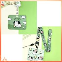 YESHE 2Pcs สุนัขและสุนัข ห่วงโซ่กุญแจ พลาสติกสำหรับตกแต่ง ที่ใส่ป้าย ของขวัญสำหรับเด็ก ม้วนป้าย ออฟฟิศสำหรับทำงาน