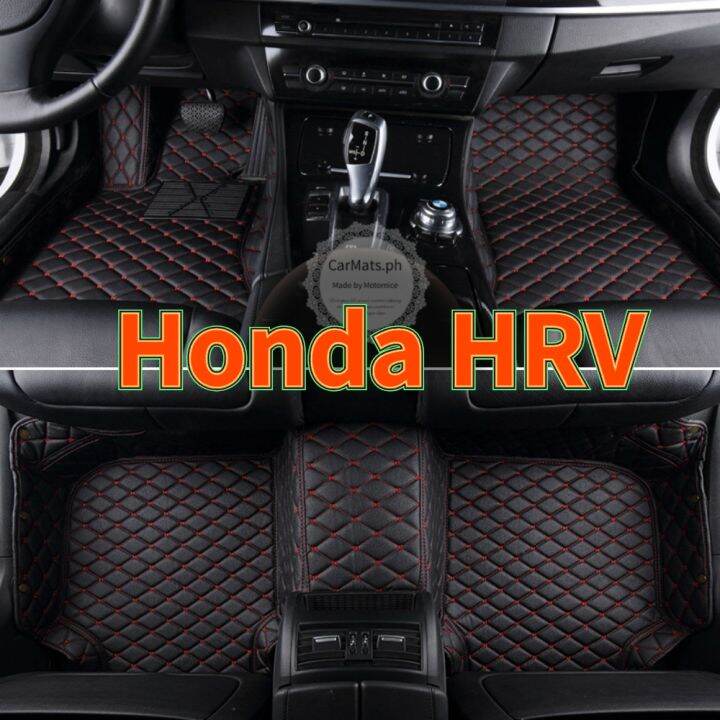 [Ready Stock]Custom For Honda HRV HRV Car Floor Mats Waterproof Foot Pad Car Mat PU Leather