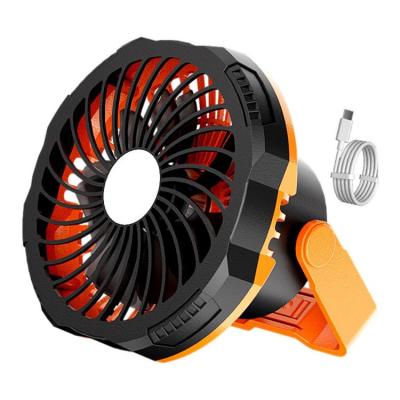 Outdoor Tent Fan with Light Outdoor Rechargeable Tent Fan Camping Lantern Multi-Purpose Lighting Tool for Night Fishing Travel Barbecue Picnic Camping justifiable