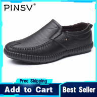 Giày lười công sở PINSV cho nam, bằng da, kiểu cổ điển, đi thường ngày thumbnail