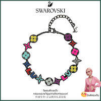 ?Swarovski?ตัวอักษรที่มีสีสันดอกไม้สร้อยข้อมือเพชรส่วนบุคคล,S925 สร้อยข้อมือแฟชั่นสตรีเงินสเตอร์ลิง,ของขวัญวันเกิดวันวาเลนไทน์