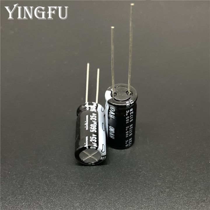 5pcs-50pcs-560uf-35v-nichicon-hv-series-10x20-high-ripple-current-low-impedance-35v560uf-aluminum-electrolytic-capacitor