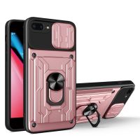 สำหรับ iPhone 8 Plus/iphone 7 Plus เกราะกันกระแทกทนทานทหารที่วางแม่เหล็กป้องกันแหวน Case Cover