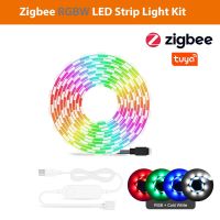 Tuya Zigbee RGBCW RGBWW Led Strip DC5V 5050 Flexible Led Lights Decorate Room TV Backlighting Compatible With Alexa Google Echo
