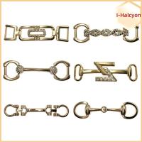 หัวเข็มขัดตกแต่งเสื้อผ้าอุปกรณ์ตกแต่ง I-HALCYON แบบหัวเข็มขัดโลหะ DIY ห่วงโซ่รองเท้าโลหะกระเป๋ารองเท้าหัวเข็มขัด