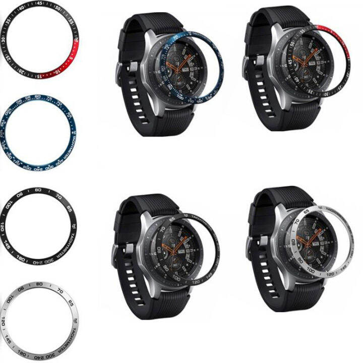 bezel baja anti karat cincin penutup rekat untuk samsung galaxy menonton 46 mm