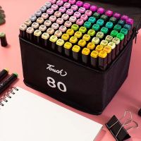 hot！【DT】 80 Colors Alcohol Based Markers Permanent Micro-tip Highlighter Pens Non-Toxic