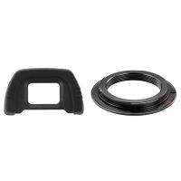 2 Pcs Camera Accessories: 1 Pcs DK-21 Black Rubber Coated Eyecup Eyepiece &amp; 1 Pcs Black Metal Lens Mount Adapter