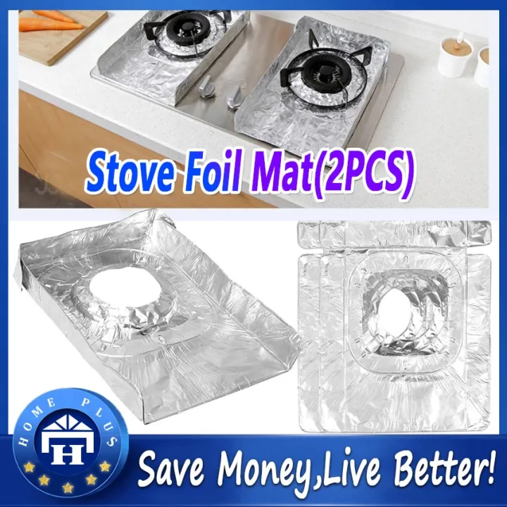 Reusable Gas Stove Burners Covers Aluminum Foil Surface Protection Mat