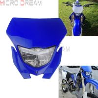 ❧ Enduro Supermoto H4 12V 35W Headlight Fairing For Yamaha XT WRF YZF TTR 125/225/250/450/500 Universal Head Light Headlamp Mask