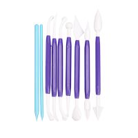 9 Pieces Plastic Clay Modeling Tools Ceramic Pottery Tool Kit for Shaping and Sculpting