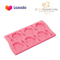 PAVONI LP01ROS LOLIPOP CUPCAKE PLATINUM SILICONE PINK