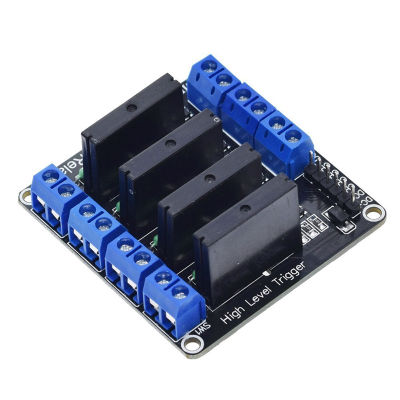 โมดูลโซลิดสเตทรีเลย์250V ขั้นสูงสำหรับรีเลย์ Arduino 5V DC 4แชนเนล OMRON SSR AVR DSP