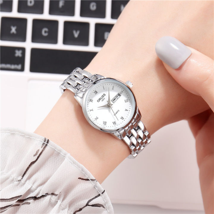 oruss-นาฬิกาสำหรับผู้หญิงนาฬิกาควอตซ์แฟชั่นปฏิทินกันน้ำเรืองแสงเดิมนาฬิกาข้อมือผู้หญิงลดราคาตอนนี้