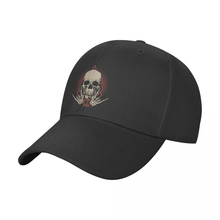 custom-rock-n-roll-baseball-cap-for-men-women-adjustable-hardrock-music-heavy-metal-skull-trucker-hat-streetwear