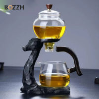 BOZZH Creative Tea Set Elk Shape Automatic Tea Set Puer Oolong Teapot And Cup Set Heat-resistant Glass Teapot With Base