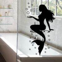 Fashion Mermaid Design Wall Sticker Beautiful Waterproof Decals for Bathroom Toilet Bedroom Decor Home Decoration