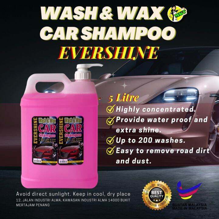 MKT 5L Wash and Wax Car Shampoo foam Sabun kereta cuci kereta Car wash
