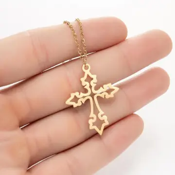 Gold cross necklace hot sale for girl