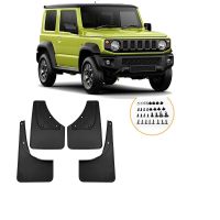 แผ่นบังโคลนรถยนต์สำหรับ Suzuki Jimny 2019-2023บังโคลนฝายางกันโคลนแผ่นกันกระเด็นสีดำอะไหล่