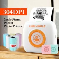 ∈ Luck Jingle Pocket Thermal Printer Mini Bluetooth Photos Printer Wireless Picture Label Receipt Paper Printing All-in-One