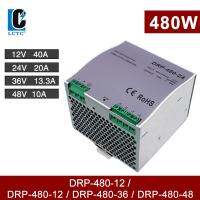 รับประกัน480W DC 12V 24V 36V 48V แรงดันเอาท์พุท10A 20A 13.3A ชนิดราง DRP-480ชนิดรางสวิตช์จ่ายไฟสลับหม้อแปลงขายดีที่สุด