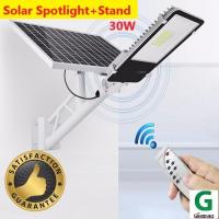 Stand Alone SOLAR STREET LIGHT 30W +Stand โคมไฟถนนโซล่าร์เซลล์ 30Watt + พร้อมขายึดแผงโซล่าร์กับเสาไฟ และรีโมทคอนโทรล