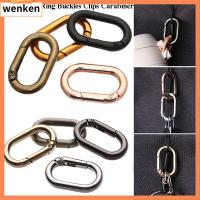 WENKEN 5pcs 23มม./16มม. แหวนวงรีฤดูใบไม้ผลิ มี3สี สังกะสีอัลลอยชุบ กระเป๋าเข็มขัดหัวเข็มขัด ที่มีคุณภาพสูง ตะขอขวดสแนป อุปกรณ์เดินป่าตั้งแคมป์เครื่องมือ