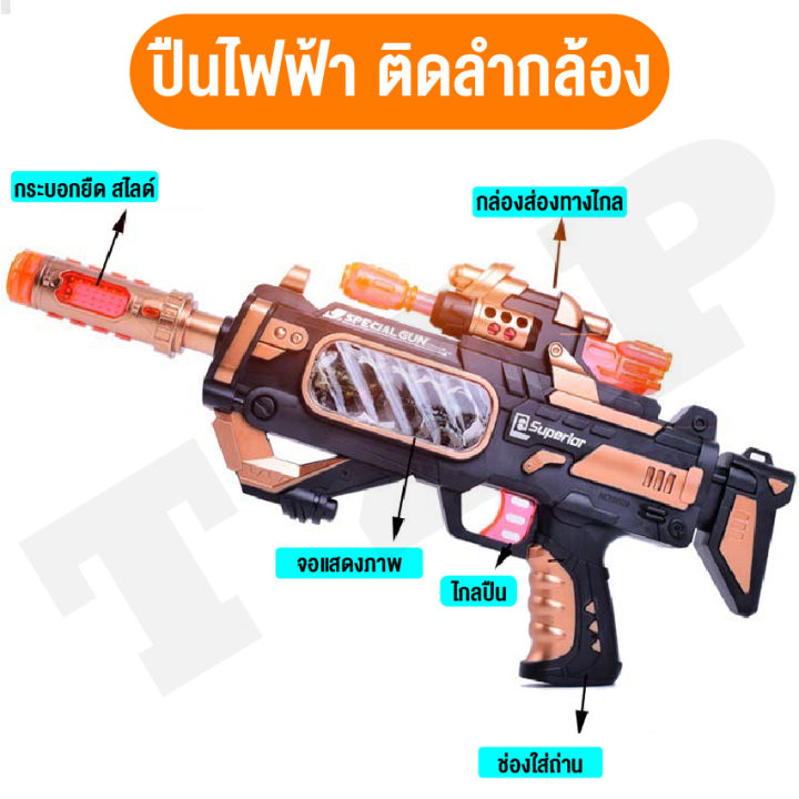 babyonline66-ของเล่นเด็ก-ปืนกลเลเซอร์-ปืนของเล่นจำลอง-ของเล่นมีเสียงมีไฟเสมือนจริง-สัหรับของขวัญ-พร้อมส่ง-มีไห้เลือก-3-สี-สินค้าพร้อมส่ง