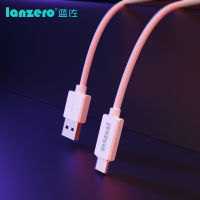 สายชาร์จ LANZERO 5A ชาร์จเร็ว Micro type-c lightning USB สำหรับ ถ่ายโอนข้อมูลได้ ยาว 1 เมตร Colth Braided Rocket Fast Charging Data Cable