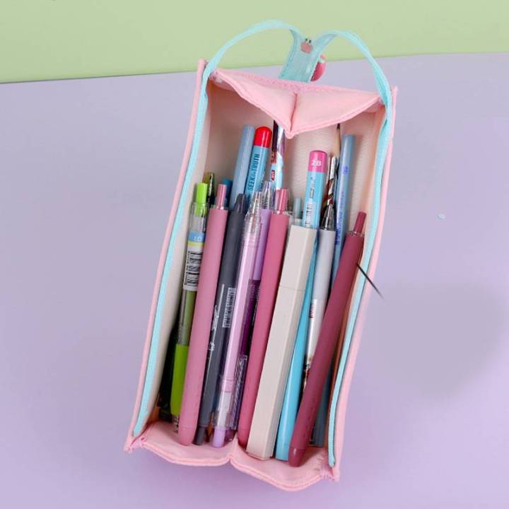 disney-lotso-strawberry-bear-cartoon-cute-student-pencil-case-pencil-storage-bag-simplicity-zipper-stationery-bag