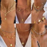 【DT】hot！ Multi-layer Trend Jewelry Sheet Beads Chain Pendant Necklace Unquie Fashion Wholesale N0301