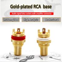 Audio Amplifier RCA Plug Conector Gold Plated RCA Female Socket Chassis Phono Copper Plug Connector For Speaker/Amplifier