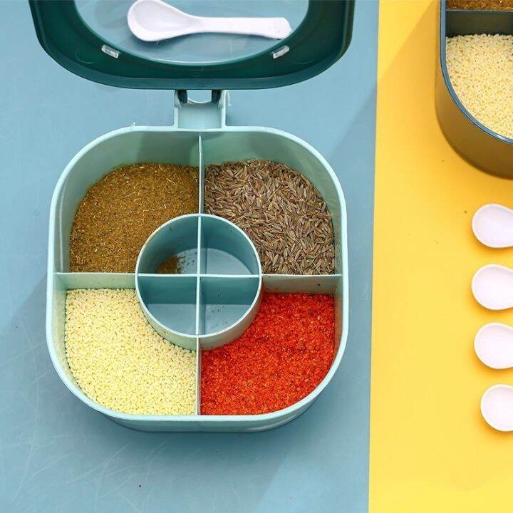 4-in-1-multiple-grids-seasoning-storage-box-with-clear-lid-moisture-proof-jar-for-salt-shaker-sugar-spice-kitchen-combination-organizer