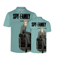 Men/Teenagers Anime s-p-y x Family Anya Forger Print Casual Polo Shirt{plenty}