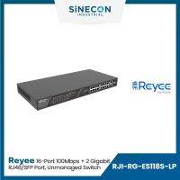 Ruijie รูเจีย รุ่น RG-ES118S-LP สวิตซ์ Reyee RG-ES118S-LP 16-Port 100Mbps + 2 Gigabit RJ45/SFP combo Ports