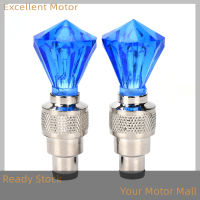 Excellent LANG 2x LED Motorcycle Cycling Bike Bicycle Wheel Tire Valve Flashing Light Car Lamp