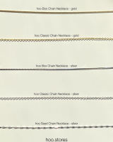 (All Silver 925) hoo.stores Chain Necklace สร้อยคอเงินแท้ s925 สร้อยคอ สร้อยคอโซ่ สร้อยคอสีทอง เครื่องประดับเงินแท้ ปลอดสารนิกเกิล ไม่แพ้ ไม่คัน