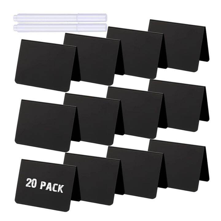 20-pieces-mini-chalkboard-signs-a-shaped-chalkboard-tables-buffet-tags-pvc-erasable-blackboards-with-white-chalk-markers