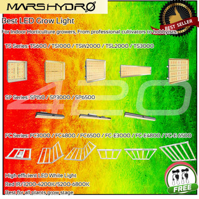ส่งไว! MARS HYDRO TS600 / TS1000 / TSW2000 / TSL2000 / TS3000 / SP150 / SP3000 / SP6500 / FC3000 / FC4800 / FC6500 / FC-E3000 / FC-E4800 / FC-E6500 LED Grow Light ไฟปลูกต้นไม้ MARS HYDRO Sun-like Spectrum