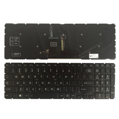 Toshiba Satellite L50-B แป้นพิมพ์แล็ปท็อปสำหรับอังกฤษใหม่ S55-B L55-B S50-B แบล็คไลท์เราแสงไฟแป้นพิมพ์สีดำ