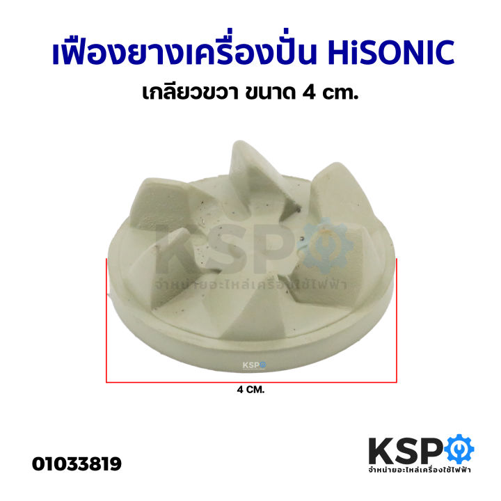 เฟืองยาง-เครื่องปั่น-hisonic-ไฮโซนิค-เกลียวขวา-4cm-อะไหล่เครื่องปั่น