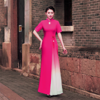 แคทวอล์ค Cheongsam แสดงการปรับปรุงใหม่ 2022 ปรับปรุงใหม่สไตล์จีนอารมณ์สง่างามบวกขนาดเสื้อผ้าแสดง