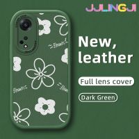 Jlingji เคสสำหรับ OPPO A98 5G A1 5G F23 5G เคสแฟชั่นลายดอกไม้บางดีไซน์ใหม่นุ่มหนังซิลิกาเคสโทรศัพท์เจลฝาปิดเลนส์เต็มเคสกันกระแทกกล้องกันกระแทก