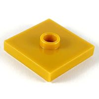 Lego plate part (ชิ้นส่วนเลโก้) No.87580 Modified 2 x 2 with Groove and 1 Stud in Center (Jumper)