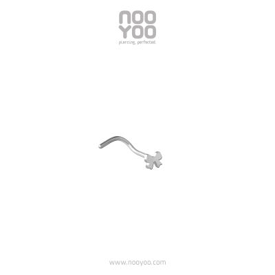 NooYoo จิวจมูกสำหรับผิวแพ้ง่าย BOW Nose Pigtail Surgical Steel