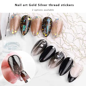 Nail Foil Paper Holographic Flakes Nail Art Sticker 3D Manicure Decoration  Gold | eBay